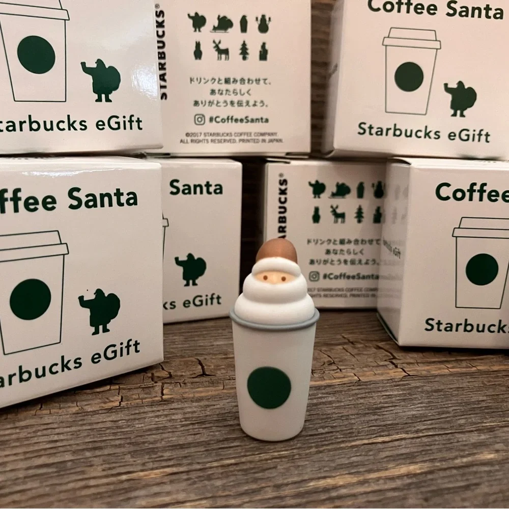 Starbucks 2017 JAPAN Christmas Coffee Santa eGift Figures HTF - Picture 11 of 16